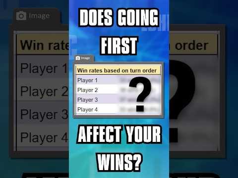 Does Going First Affect Your Win Rate? #mtg #edh #magicthegathering