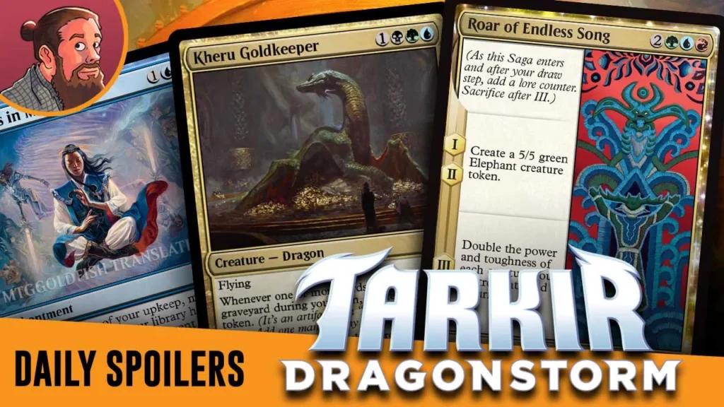 Tarkir: Dragonstorm Spoilers — March 26 | Weird Blue Enchantment, Temur Saga, Breakable Uncommon Dragon