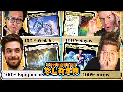 100% Equipments Vs. 100% Vehicles Vs 100% Sagas Vs. 100% Auras | Commander Clash S18 E9