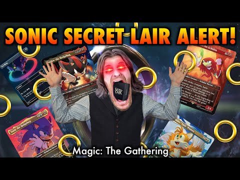 New Sonic The Hedgehog Secret Lair Alert! He's back. In Magic: The Gathering Card Form.