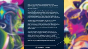Card Accessory Company Apologizes for Confirmed AI Use