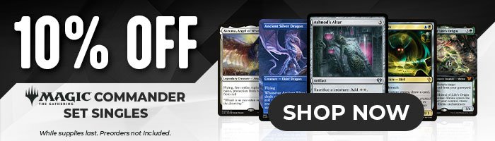 10% Off Magic: The Gathering Commander Set Singles